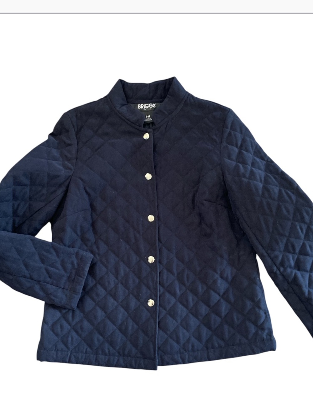 Briggs New York Quilted black medium petite jacket